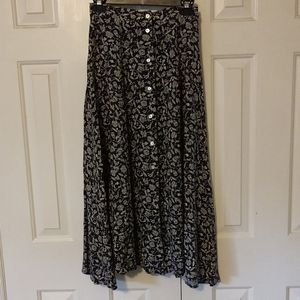 Vintage Kathie Lee Flowy Boho Maxi Skirt